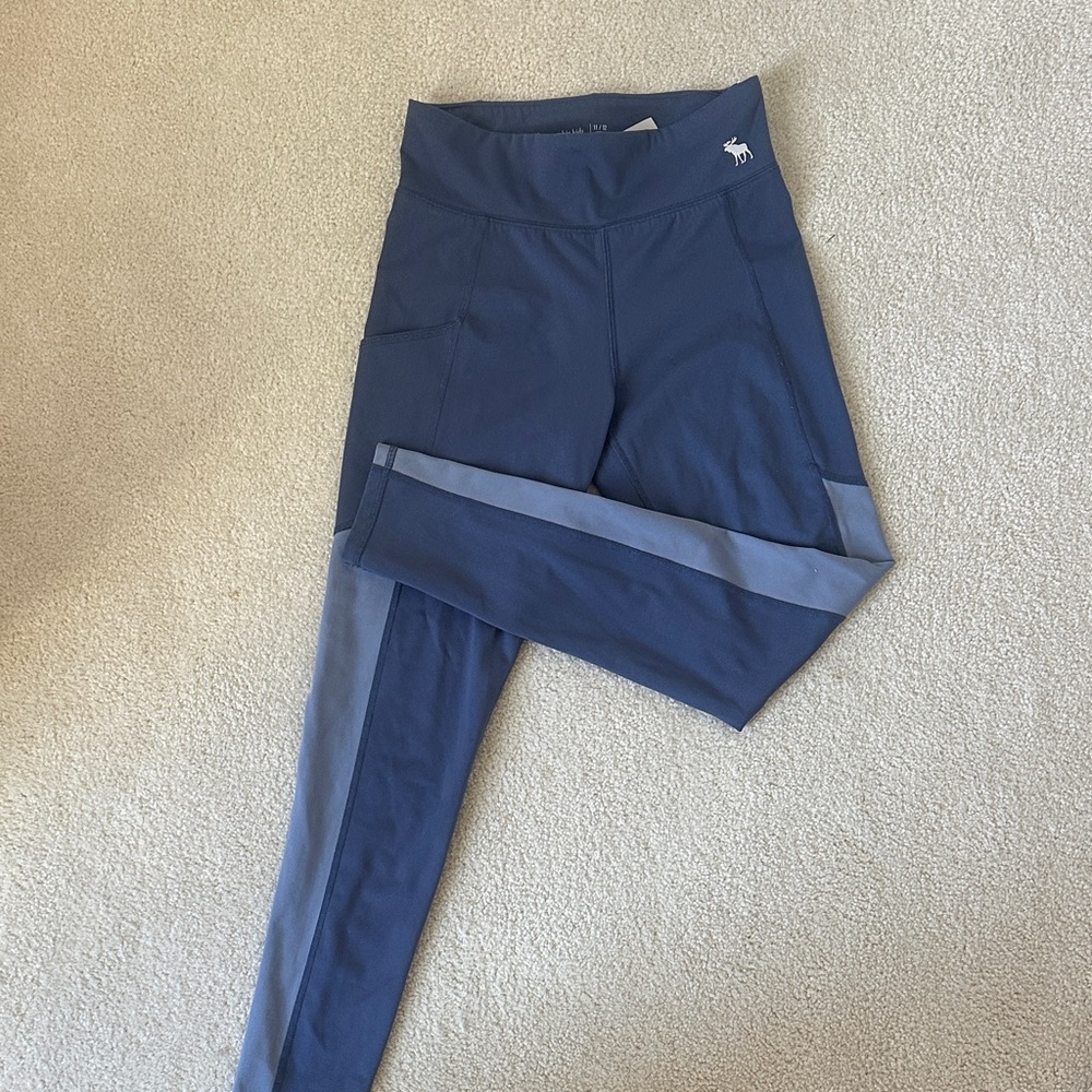 Abercrombie Kids Dark Blue Leggings with light blue  Accents
